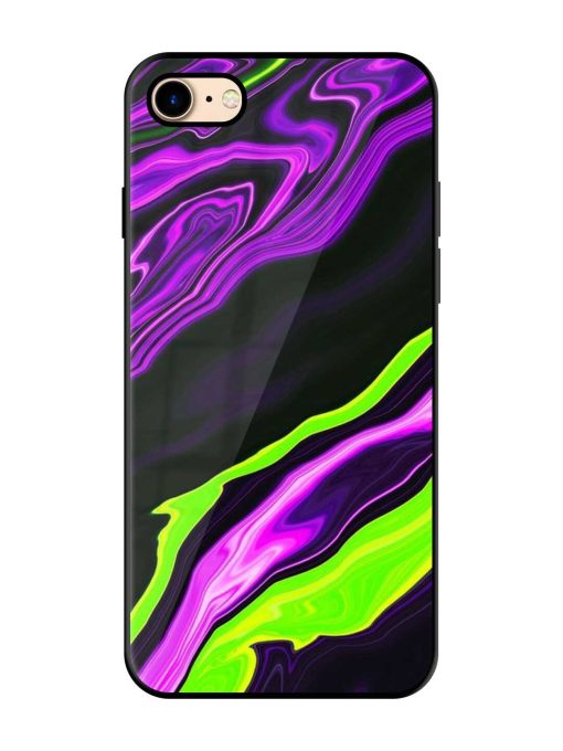 Bright Fluid Violet Glossy Metal Phone Cover for Apple Iphone 7