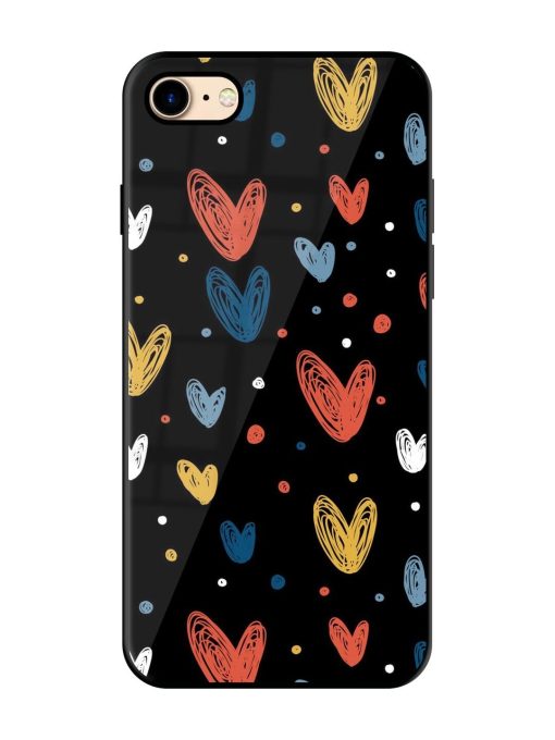 Happy Valentines Day Glossy Metal TPU Phone Cover for Apple Iphone 7 Zapvi