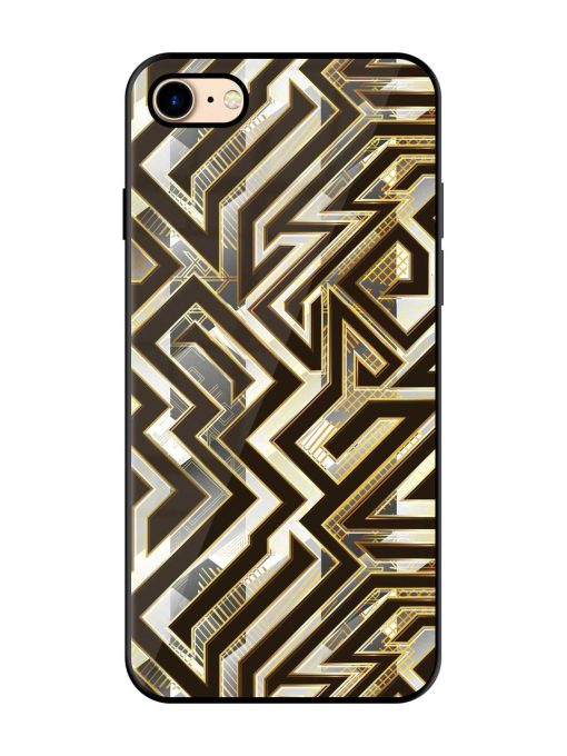 Technology Geometric Seamless Glossy Metal Phone Cover for Apple Iphone 7