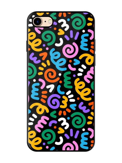 Colorful Seamless Vector Glossy Metal Phone Cover for Apple Iphone 7 Zapvi