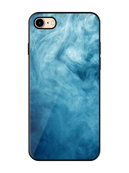 Blue Smoke Art Glossy Metal Phone Cover for Apple Iphone 7 Zapvi