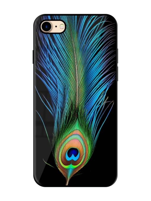 Peacock Feather Glossy Metal TPU Phone Cover for Apple Iphone 7 Zapvi