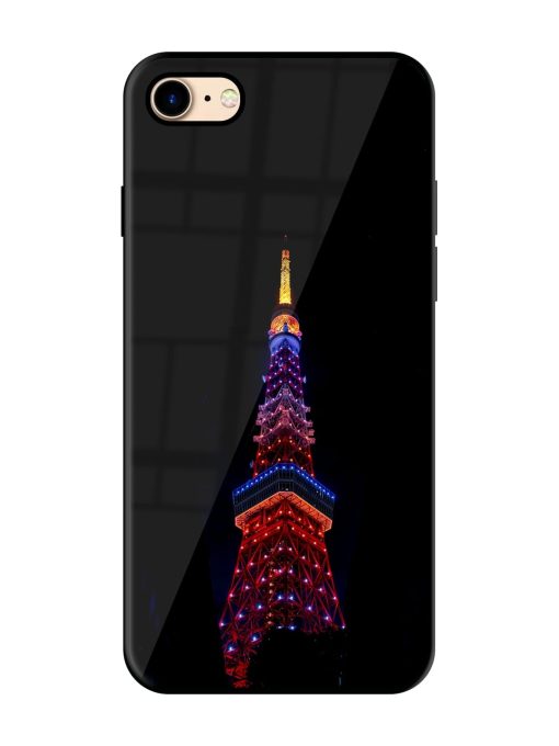 Eiffel Tower Night View Glossy Metal Phone Cover for Apple Iphone 7 Zapvi