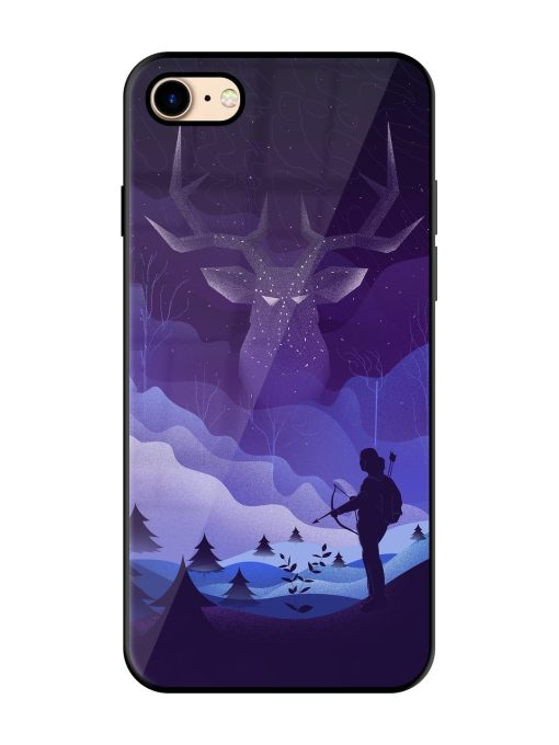 Deer Forest River Glossy Metal Phone Cover for Apple Iphone 7