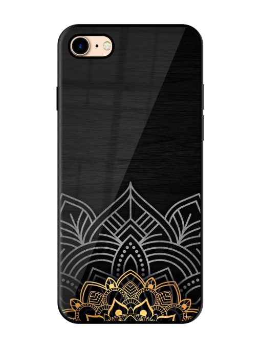 Decorative Golden Pattern Glossy Metal Phone Cover for Apple Iphone 7 Zapvi