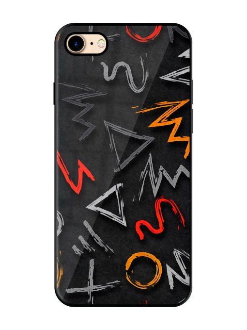 Grungy Graffiti Glossy Metal Phone Cover for Apple Iphone 7 Zapvi