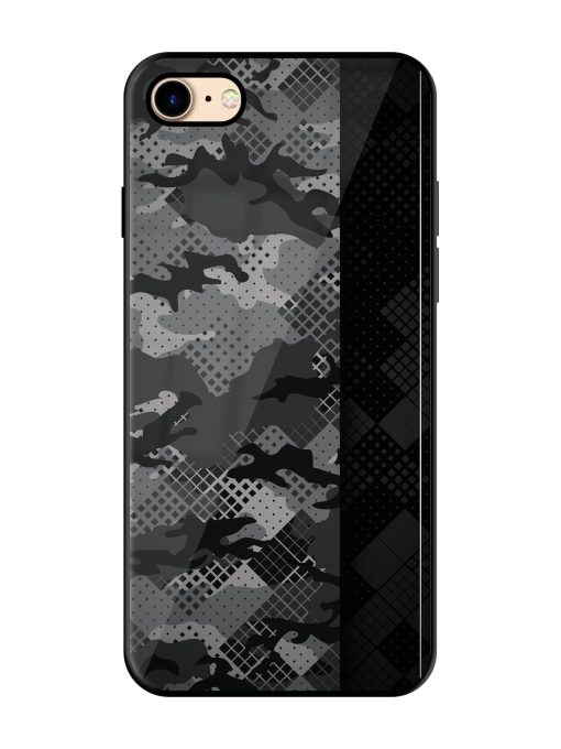 Dark Camouflage Glossy Metal Phone Cover for Apple Iphone 7 Zapvi