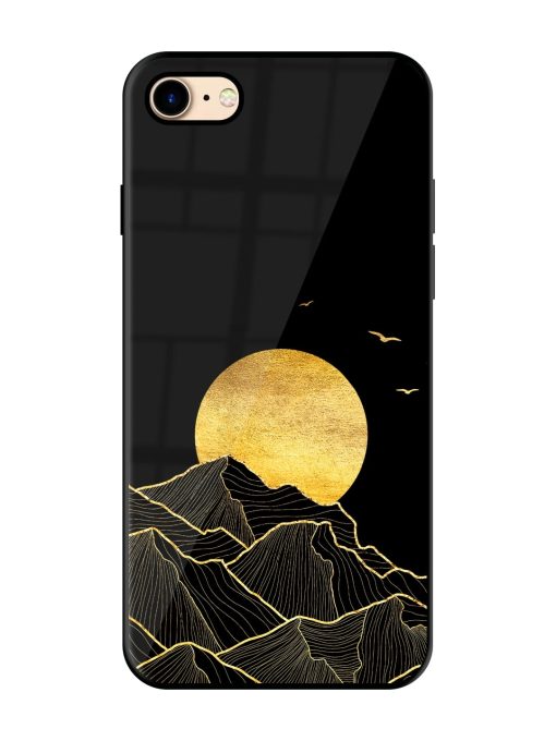 Golden Sunrise Glossy Metal Phone Cover for Apple Iphone 7 Zapvi