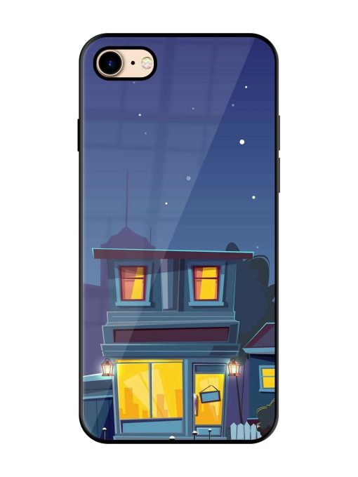 Vector Night House Glossy Metal Phone Cover for Apple Iphone 7 Zapvi