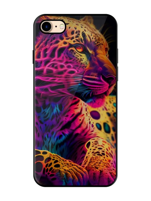 Leopard Art Glossy Metal Phone Cover for Apple Iphone 7 Zapvi