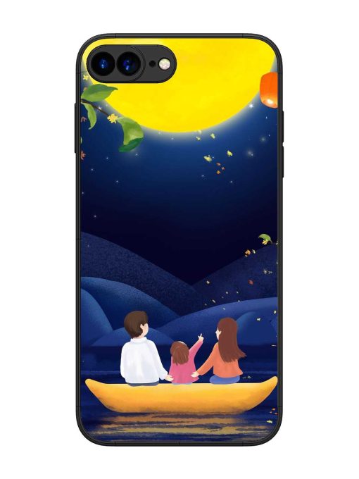 Happy Family And Beautiful View Glossy Metal Phone Cover for Apple Iphone 7 Plus