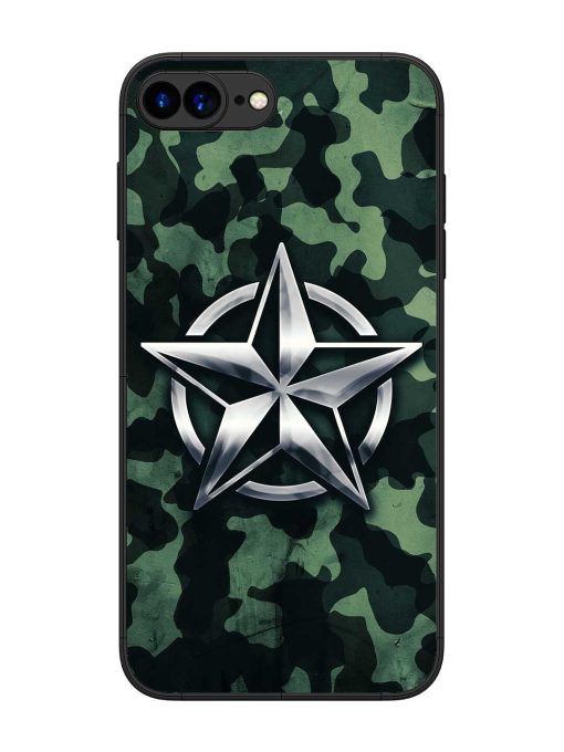 Indian Army Star Design Glossy Metal Phone Cover for Apple Iphone 7 Plus Zapvi