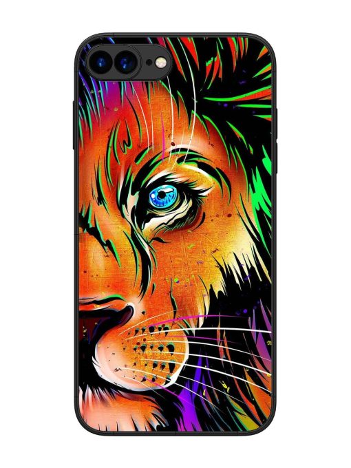 Colorful Lion Design Glossy Metal TPU Phone Cover for Apple Iphone 7 Plus Zapvi