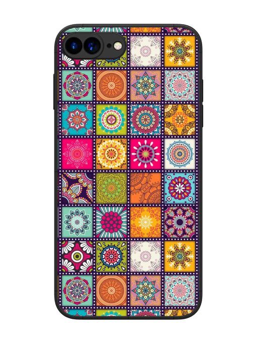 Seamless Pattern Vintage Glossy Metal Phone Cover for Apple Iphone 7 Plus Zapvi