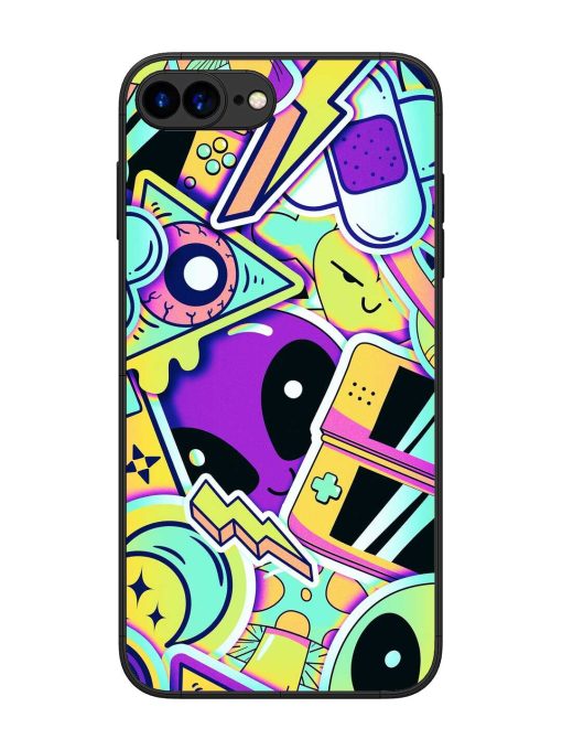 Scratch Art Glossy Metal Phone Cover for Apple Iphone 7 Plus Zapvi