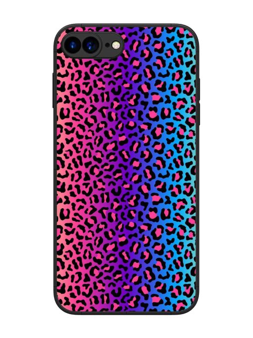 Colorful Leopard Seamless Glossy Metal Phone Cover for Apple Iphone 7 Plus Zapvi