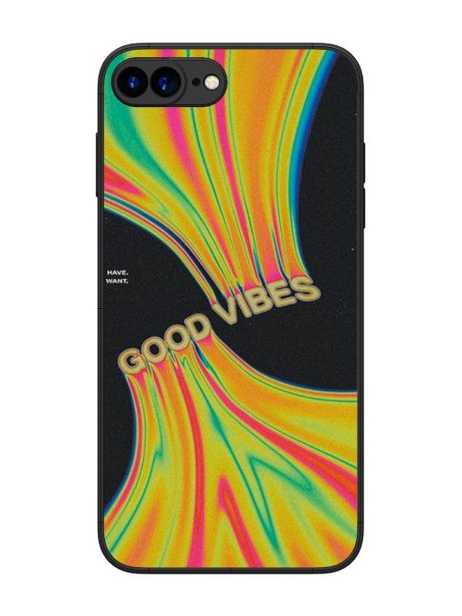 Good Vibes Glossy Metal Phone Cover for Apple Iphone 7 Plus Zapvi