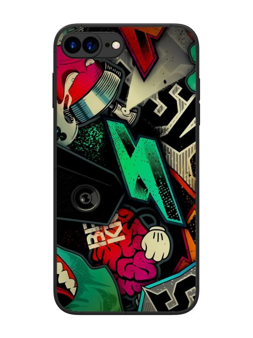 Graffiti Art Glossy Metal Phone Cover for Apple Iphone 7 Plus Zapvi