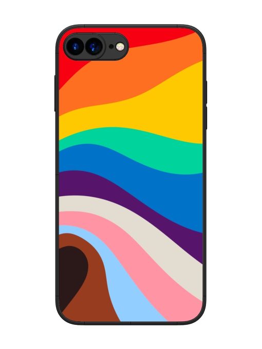 Minimal Pride Art Glossy Metal Phone Cover for Apple Iphone 7 Plus Zapvi