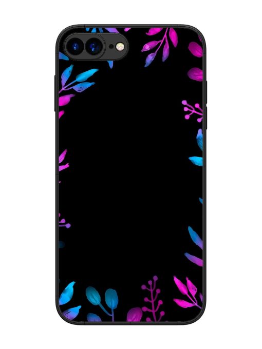 Flower Pattern Watercolor Glossy Metal Phone Cover for Apple Iphone 7 Plus Zapvi