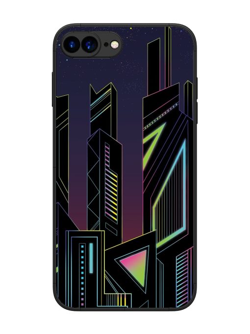 Neon Dreamscape Glossy Metal Phone Cover for Apple Iphone 7 Plus Zapvi