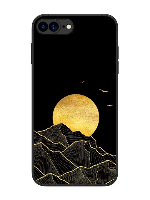 Golden Sunrise Glossy Metal Phone Cover for Apple Iphone 7 Plus Zapvi