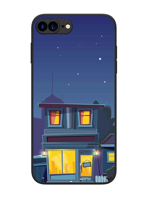 Vector Night House Glossy Metal Phone Cover for Apple Iphone 7 Plus Zapvi