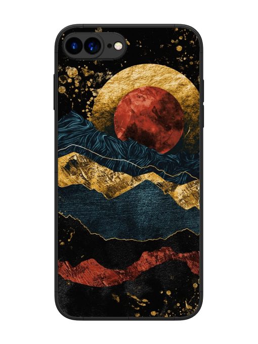 Gold Painting View Glossy Metal Phone Cover for Apple Iphone 7 Plus Zapvi