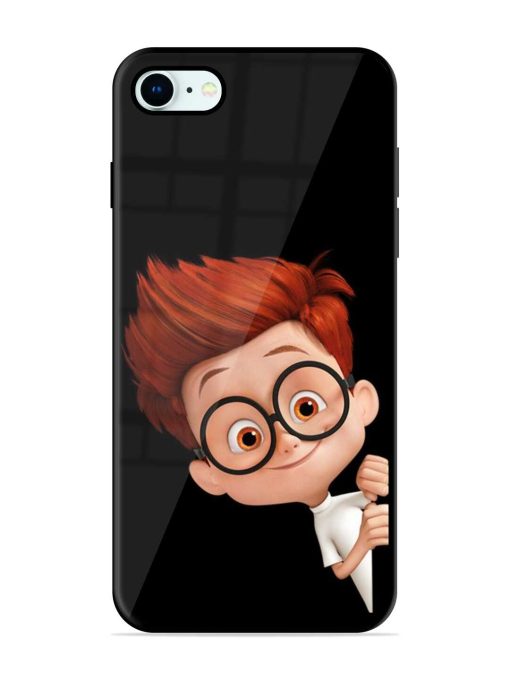 Smart Boy Cartoon Glossy Metal Phone Cover for Apple Iphone 8 Zapvi