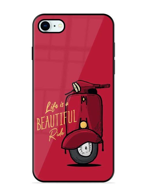 Life Is Beautiful Rides Glossy Metal Phone Cover for Apple Iphone 8