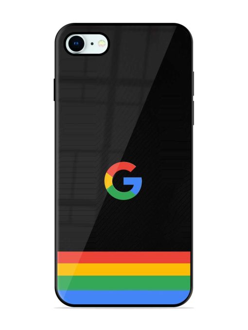 Google Logo Art Glossy Metal Phone Cover for Apple Iphone 8 Zapvi