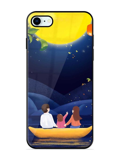 Happy Family And Beautiful View Glossy Metal Phone Cover for Apple Iphone 8 Zapvi