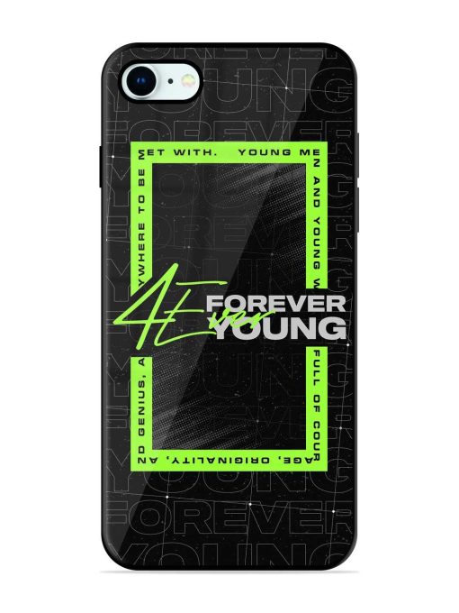 Forever Young Glossy Metal Phone Cover for Apple Iphone 8 Zapvi