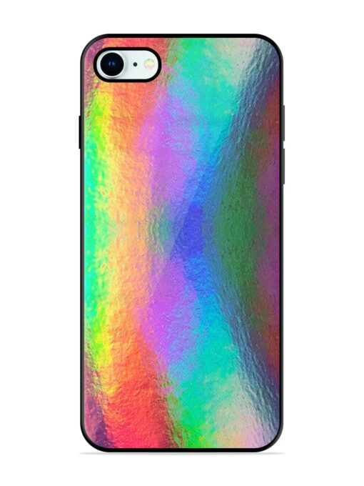 Colorful Holographic Background Glossy Metal TPU Phone Cover for Apple Iphone 8 Zapvi