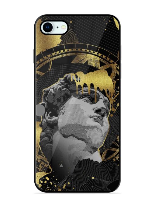 Roman Face Glossy Metal Phone Cover for Apple Iphone 8