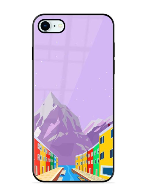 Venice City Illustration Glossy Metal Phone Cover for Apple Iphone 8 Zapvi