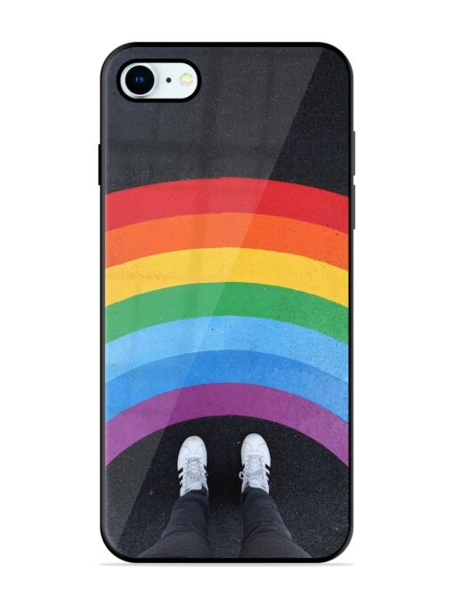 Legs Rainbow Glossy Metal TPU Phone Cover for Apple Iphone 8