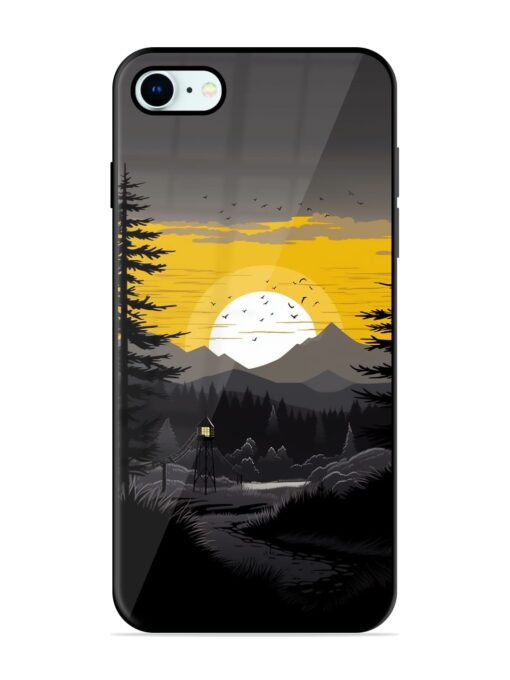 Sunset Vector Glossy Metal Phone Cover for Apple Iphone 8 Zapvi