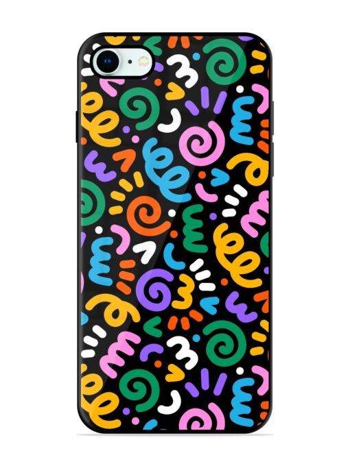 Colorful Seamless Vector Glossy Metal Phone Cover for Apple Iphone 8 Zapvi