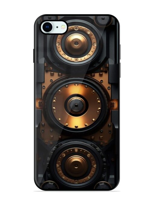 Sound Box Glossy Metal Phone Cover for Apple Iphone 8 Zapvi