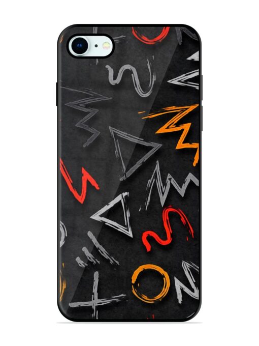 Grungy Graffiti Glossy Metal Phone Cover for Apple Iphone 8