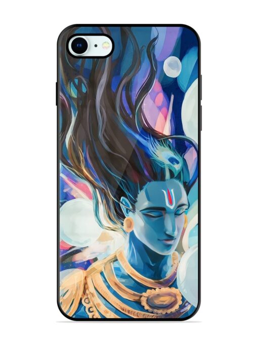 Bhagwan Sri Krishna Glossy Metal Phone Cover for Apple Iphone 8 Zapvi