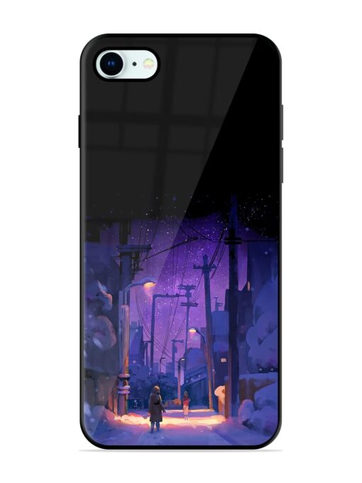 Winter Anime Art Glossy Metal Phone Cover for Apple Iphone 8