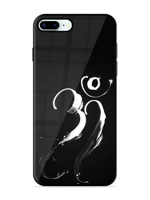 Om Logo Glossy Metal Phone Cover for Apple Iphone 8 Plus Zapvi