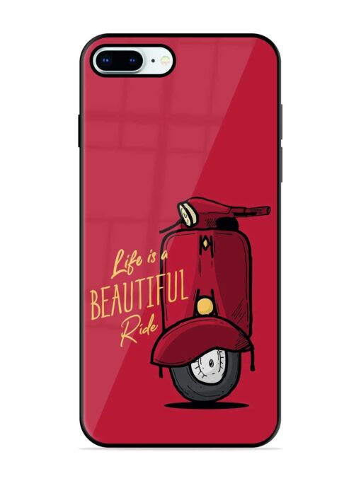 Life Is Beautiful Rides Glossy Metal Phone Cover for Apple Iphone 8 Plus Zapvi