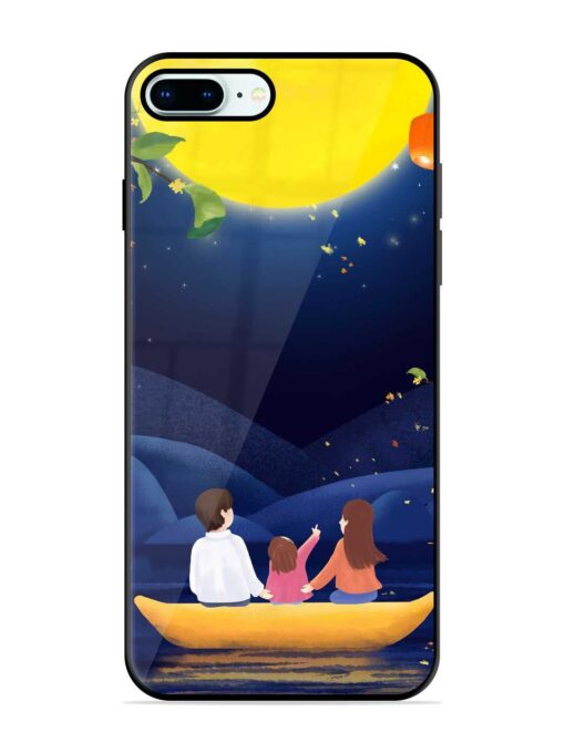 Happy Family And Beautiful View Glossy Metal Phone Cover for Apple Iphone 8 Plus Zapvi