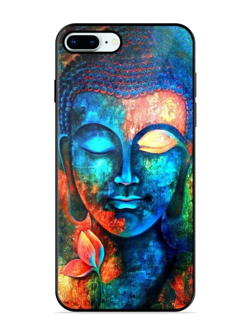 Buddha Painting Glossy Metal Phone Cover for Apple Iphone 8 Plus