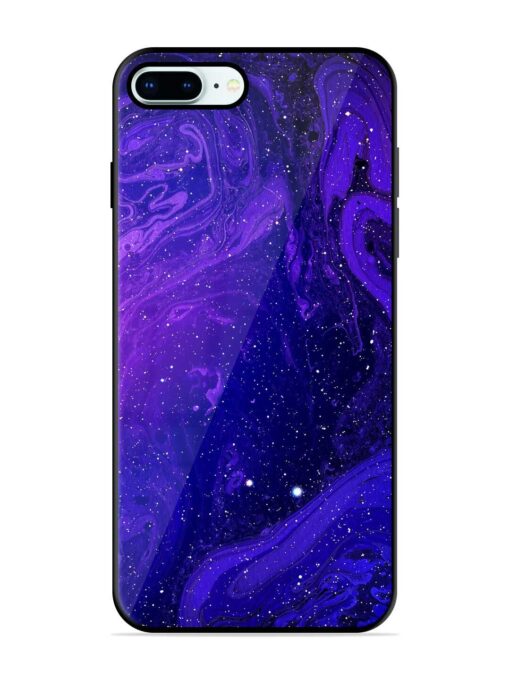 Galaxy Acrylic Abstract Art Glossy Metal Phone Cover for Apple Iphone 8 Plus Zapvi