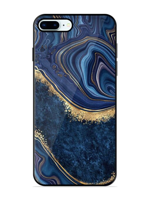 Abstract Background Blue Glossy Metal TPU Phone Cover for Apple Iphone 8 Plus Zapvi