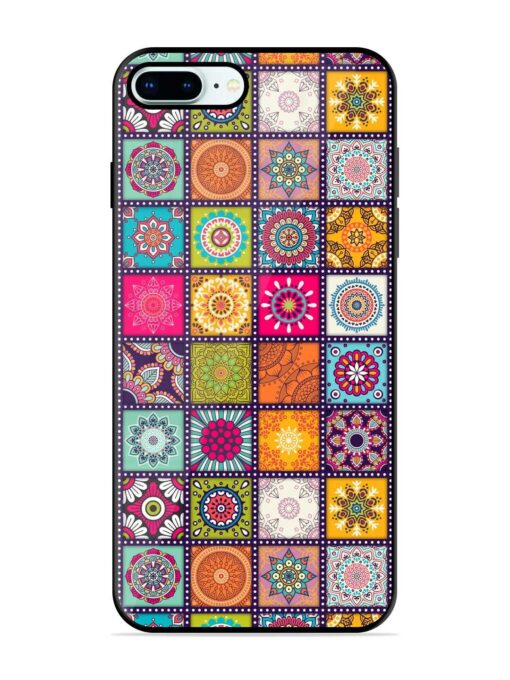 Seamless Pattern Vintage Glossy Metal Phone Cover for Apple Iphone 8 Plus Zapvi